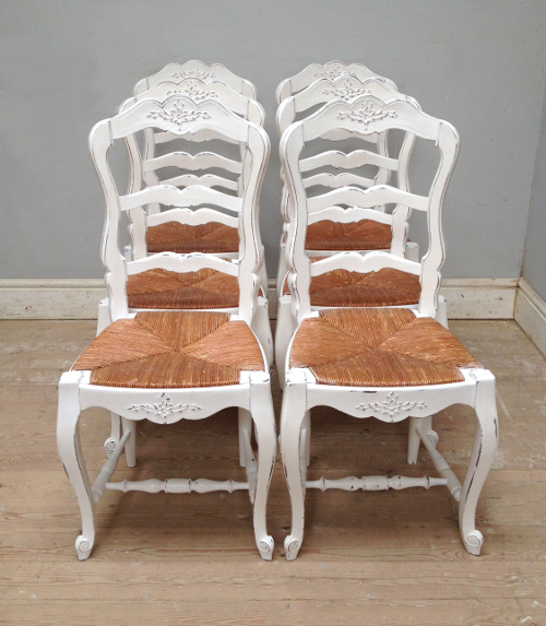 set of 6 old french chairs